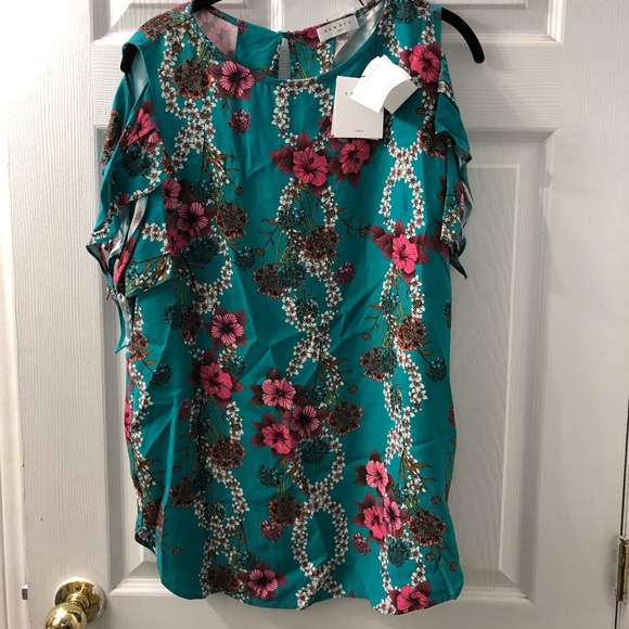 Sandro Paris ViVa turquoise top. Size 3 - Picture 3 of 7